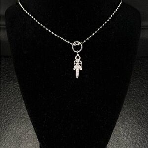 Chrome hearts studded dagger unisex necklace